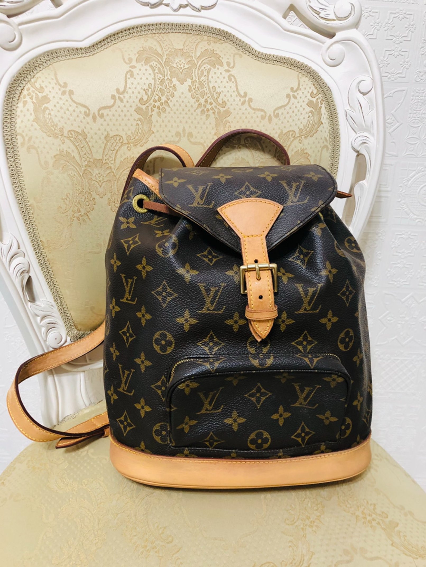 LOUIS VUITTON モンスリ 外装クリーニング後